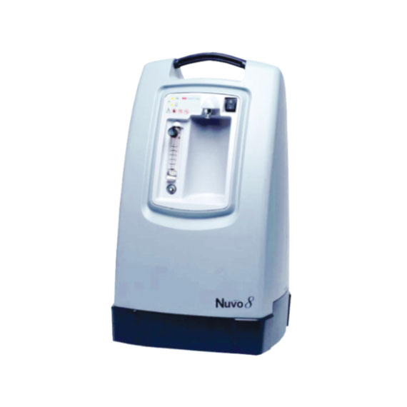 le concentrateur d'oxygène NUVO Lite est capable de fournir jusqu'à 8 litres d'oxygène en débit continu et fonctionner 24h/24.